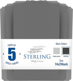 Sterling Shelf Liners for Wire Shelf System: Set of 5 in Graphite: 13.4 x 23.2 inch: Plastic Wire Shelving Mats