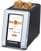 Revolution R180 Connect Touchscreen Smart Toaster with High-Speed InstaGLO Technology – Choose from 6 Bread Types, 7 Browning Levels, & Toastie Press Mode (Black, 2-Slice)
