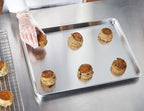 CURTA 12 Pack Aluminum Sheet Pan, NSF Listed Half Size 18 x 13 inch Commercial Bakery Cake Bun Pan, Baking Tray