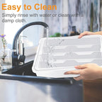 Homecor Silverware Drawer Organizer, Adjustable Kitchen Drawer Organizer, Expands from 4 to 7 Slots, Non-Slip BPA-Free Flatware Cutlery Utensil Holder for Forks Knives Spoons and Kitchen Utensil,White