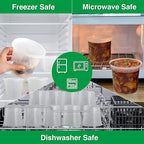Deli Food Containers with Lids 24 oz-60 Pack Meal Prep Containers Food Storage Containers with Lids Stackable, Leakproof, BPA Free, Microwave Dishwasher Freezer Safe for Takeout Meal
