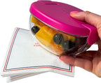 Yumbox Snack Bowl, Leakproof 3 Compartments, Removable Lid, Microwave, Dishwasher Safe, Kids Snacks, Granola Bowl, Snacks for school, work, travel
