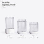 The Beast Mini Blender Plus | Mini Countertop Kitchen Blender | Blend Smoothies and Shakes, Dressings, Sauces, Dips | Extra Vessels, Straw Cap and Straws Included | 600W (Cloud White)