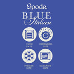 Spode Blue Italian Pickle Dish - 8.5" Porcelain Appetizer Tray with Scroll Border & Countryside Artwork - Elegant Small Serving Piece for Entertaining & Dining Displays - Great Gift for Collectors