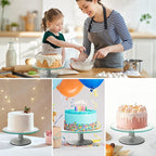 Cake Turntable 12 Inch, Uten Cake Stands, Glass Cake Decorating Display Stand, 33pcs Cake Decorating Set, Straight & Offset Spatula, Cream Scraper etc. Baking Tools & Accessories