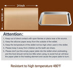 100PCS Thickened Precut Parchment Paper Sheets, 16×24 In Heavy Duty Non-Toxic Oven Liners for Bottom of Oven for Baking, Grilling, Steaming, Non-Stick & Comes in Convenient Packaging, Brown