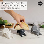 NEW - OTOTO Catos Taco Holder Set of 3 - Taco Shell Holder, Taco Stand, Taco Tray, Cute Kitchen Accessories, Weird Gifts, Cooking Gifts, Funny Gifts, Taco Stands for 3 Tacos, Fun Kitchen Gadgets