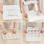 Kucoele 12 Count Cupcake Boxes, 2 Pack White Cupcake Containers with Windows and Inserts, Disposable Cupcake Carriers for Muffins, Treats, Pastries, 13 x 10 x 4 Inches