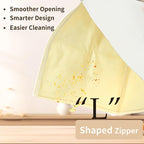 Wide Zipper Access Cotton &Beeswax Bags for Homemade Bread 2 Pack XL Reusable Beeswax Bread Bags for Homemade Bread Freezer Organic Cotton Food Storage Bags to Keep Fresh