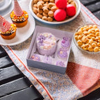 Bento Cake and Cupcake Box 2-in-1 4-inch Cake and 5 Cupcakes Box 5 Sets with One Wide Roll of Ribbon for Family Dinner Birthday Party Picnic Gift (faskdfh)