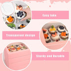 VGOODALL 12 Count Cupcake Boxes, 6PCS 13.2x9.8x4Inches Pink Cupcake Container with Window Boxes Holding 72 Pastry Box for Birthday Holiday Party Bakery Supplies
