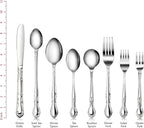 New Star Foodservice 58680 Stainless Steel Rose Pattern Oyster Fork, 5.8-Inch, 12 pieces
