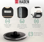 Haden Dorset 1.7 Liter Stainless Steel Electric Kettle with 360-Degree Base Bundled with 4 Slice Wide Slot Stainless Steel Toaster, Black & Copper