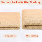 Homaxy 100% Cotton Waffle Weave Kitchen Dish Cloths, Ultra Soft Absorbent Quick Drying Dish Towels, 12 x 12 Inches, 8-Pack, Apricot