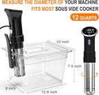 HOMENOTE Sous Vide Container 12 Quart With Lid,BPA Free Complete Accessories For Anova and Most Sous Vide Cookers,Anova Container Kit