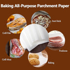 100PCS Thickened Precut Parchment Paper Sheets, 16×24 In Heavy Duty Non-Toxic Oven Liners for Bottom of Oven for Baking, Grilling, Steaming, Non-Stick & Comes in Convenient Packaging, Brown