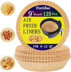 parchment paper for air fryer, 8.9inch round air fryer liners disposable,125PCS Non-stick parchment paper sheets for 8-12QT airfryer liners, Baking, Roasting Microwave