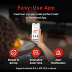 WiFi Meat Thermometer | Long-Range Wireless Probe for Oven, Grill, Air Fryer, BBQ | Smart APP | Dual Sensors | IP67 Waterproof
