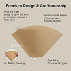 100 Count Coffee Filters #4, ONIOU Number 4 Cone Coffee Paper Filters 8-12 Cup Unbleached, Natural Coffee Filters 4 Cone Paper for Ninja Cuisinart Coffee Makers
