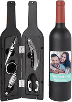 Let's Make Memories Personalized Photo 5-Piece Wine Tool Set - Wine Bottle Opener - Teal