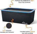 HOMENOTE Large Sous Vide Container 26 Quarts with Lid,Complete Sous Vide Accessories Kit BPA Free,Compatible with Anova and Most Sous Vide Cookers（Comes with 2 Sous Vide Racks and Insulating Sleeve）