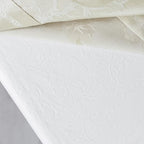 Benson Mills Deluxe Heavy Duty Vinyl Table Pad, Premium Table Protector, Waterproof with Flannel Backing, Quilted Design and Customizable (Off-White, 52" X 120" Rectangular)
