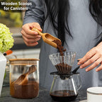 Wooden Scoops for Canisters 3PCS Small Wooden Scoop for Jars Acacia Wood Scoops for Canisters Mini Scoop for Ground Coffee Scoop for Seasoning Bath Salt Laundry Shovel-Multipurpose