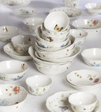 Lenox Pasta Bowls, 20oz Butterfly Meadow Pasta Bowl Set of 4, Service For 4, Porcelain, White Serving Bowls, Wide, Shallow, Lenox Butterfly Meadow Collection, Dishwasher/Microwave Safe (White 4-Piece)