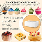 JCD 8pcs Cake Cupcake Combo Boxes with Clear Window and Cupcake Insert Fit 4 Cupcakes and 1 Mini Cake for Partry (1+4/8pcs)