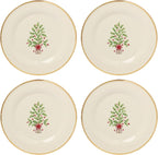 Lenox 897744 Holiday Tree Accent Plates, Service For 4, Christmas Dishes, Dinnerware Set,