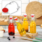 12 Pack 4 oz Swing Top Glass Bottles,Flip Top Glass bottles with airtight Caps for Home Brewing Beer,Kombucha,2nd Fermentation,Kefir,Beverages,Soda,Oils,Vinegar,Limoncello,Vanilla extract