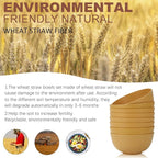 Homienly Unbreakable Cereal Bowls, Wheat Straw Bowl Set 8 PCS, Microwave and Dishwasher Safe Bowl for Soup, Cereal, Salad, Snack, Rice, Reusable Plastic Bowls for Kitchen, RV, Gathering (Yellow,26 OZ)
