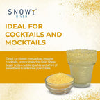 Snowy River Gold, Cocktail & Margarita Sugar Rimmer - Vibrant Color Glass Rimming Sugar with Medium Crystal Texture - 8oz