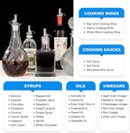 3-in-1 Liquor Bottle Pourers with Speed Spouts, Olive Oil Spout with Built-in Caps - Dishwasher Safe, Alcohol Speed Spouts - 2PCs with 2 Adapters