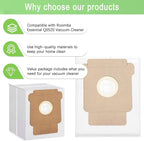 12 Pack Q0520 Vacuum Bags for iRobot Roomba Vacuum 2 Q0520 Essential Robot Vacuum Cleaner,Roomba 105 Combo/Vac,Plus 405 404 505 Combo Max 705 Vac,Max 705 Combo Robot,Disposable Auto-Empty Dust Bin Bag