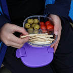 Yumbox Snack Bowl, Leakproof 3 Compartments, Removable Lid, Microwave, Dishwasher Safe, Kids Snacks, Granola Bowl, Snacks for school, work, travel