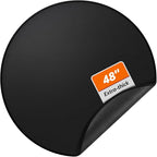48" Heavy-Duty Fire Pit Mat for Solo Stove Bonfire: Round Fireproof Under Grill Mat Heat Insulated Indoor Fireplace Pad Protector for Decks, Patios, Grass, BBQ Smoker, Reusable Oil-Proof & Waterproof