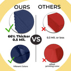 Party Solids 66% Thicker Premium Plastic Table Cloth Rectangle Table Cover 0.5 Mil 6 Pack Navy Blue Table Cloth 54 Inch x 108 Inch Disposable Tablecloth Won't Tear Easily Like Cheap Thin Brands