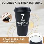100 Pack 16 oz Coffee Cups,Disposable Hot Drink Paper Cups with Lids & Sleeves - 16 Ounce Black Party Cups Perfect for Hot Beverages, Party, Office, and Home Use
