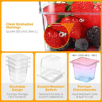 12 Pack 6'' Deep NSF Food Pans 1/6 Size | Commercial Food Storage Containers | Polycarbonate Plastic Pans for Restaurant | Commercial Grade for Food Prep | Clear