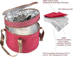 TMRIOPELP Tall Cake Carrier with Lid and Handle Insulated Cake Container Cake Transport Carrier Ideal for Pies Cupcakes and Pastries Perfect for Safe and Secure Cake Delivery (Red, 12 inch)