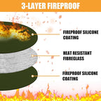 Round Fire Pit Mat Compatible with Solo Stove Mesa Accessories, Fire Proof Mat Compatible with Solo Stove Mesa Table Mat Under Fire Pit,Small Under Grill Mats for Outdoor Grill Table Top Protection