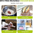 Handheld Vacuum Sealer for Food, Compact Portable Food Saver Pump with 30 BPA‑Free Reusable Vacuum Bags Type-C Rechargeable, Ideal for Sous Vide, Meal Prep, Leftovers & Freezer Storage