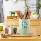 DII Kitchen Accessories Retro Collection Ceramics, Utensil Holder, Jadeite