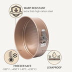 HAPPIELS Non Toxic Nonstick 9 inch Springform Pan | 9'' Cheesecake Mold | Leakproof Spring-form Round Cake Pans | Nontoxic Non Stick Spring Form Pan for Baking | Spring-Form Pans Leak Proof