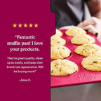 Great Jones Stud Muffin (Raspberry) | Nonstick 12-Cup Muffin Pan | Dual-Layer Nonstick Coating | Chemical-Free & Nontoxic | Oven-Safe to 450°F | Warp-Resistant & Easy Cleanup