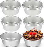 10 Pcs 5 Inch Cake Pans Nonstick Aluminum Round Cake Pan Mold Small Smash Cake Baking Pans for Home Baking Cheese Cake Pizza Quiche Easy Release and Leakproof