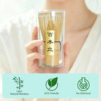 Traditional Japanese Matcha Whisk, 100-Prong Handcrafted Bamboo Chasen (Tea Whisk), Essential Tool for Whisking Ceremonial Grade Matcha Powder
