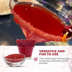 Snowy River Red, Cocktail & Margarita Sugar Rimmer - Vibrant Color Glass Rimming Sugar with Medium Crystal Texture - 8oz