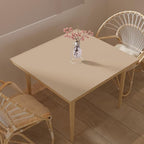 Leather Table Cover,1.8mm Thick,42x42 Inch Table Protector,Table Protector for Dining Room Table,Dining Table Cover,Table Cover Protector,Coffee Table Covers(Light Brown+Gray,42x42)